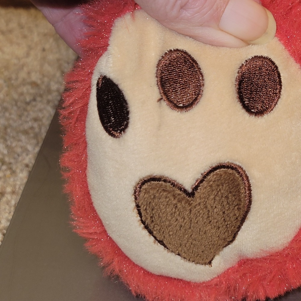 Dan Dee Collector's Choice Red Teddy Bear Plush Pink Heart Heart Paws 11" - Picture 6 of 8